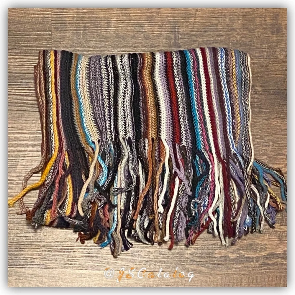 Colorful Striped Knit Scarves